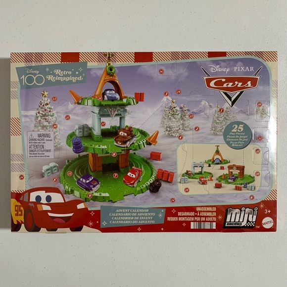 Disney 100 Retro Reimagined Pixar Cars Mini Racers Advent Calendar-New - Picture 5 of 8